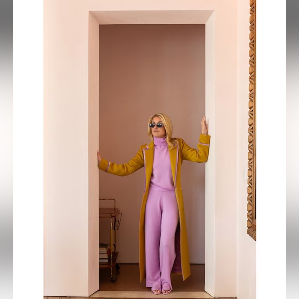 NWT Antonio Melani x The Nat Note Wool Blend Notch Lapel Trench Coat Size 2 - Picture 4 of 8